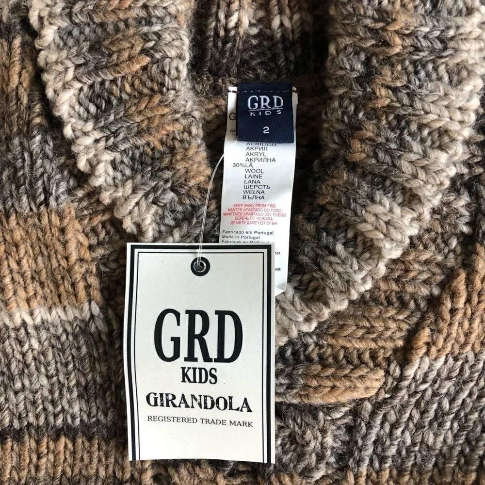 NWT Girandola Kids Acrylic/Wool Shawl collar sweater